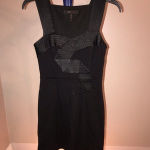 bcbgmaxazria black mini dress